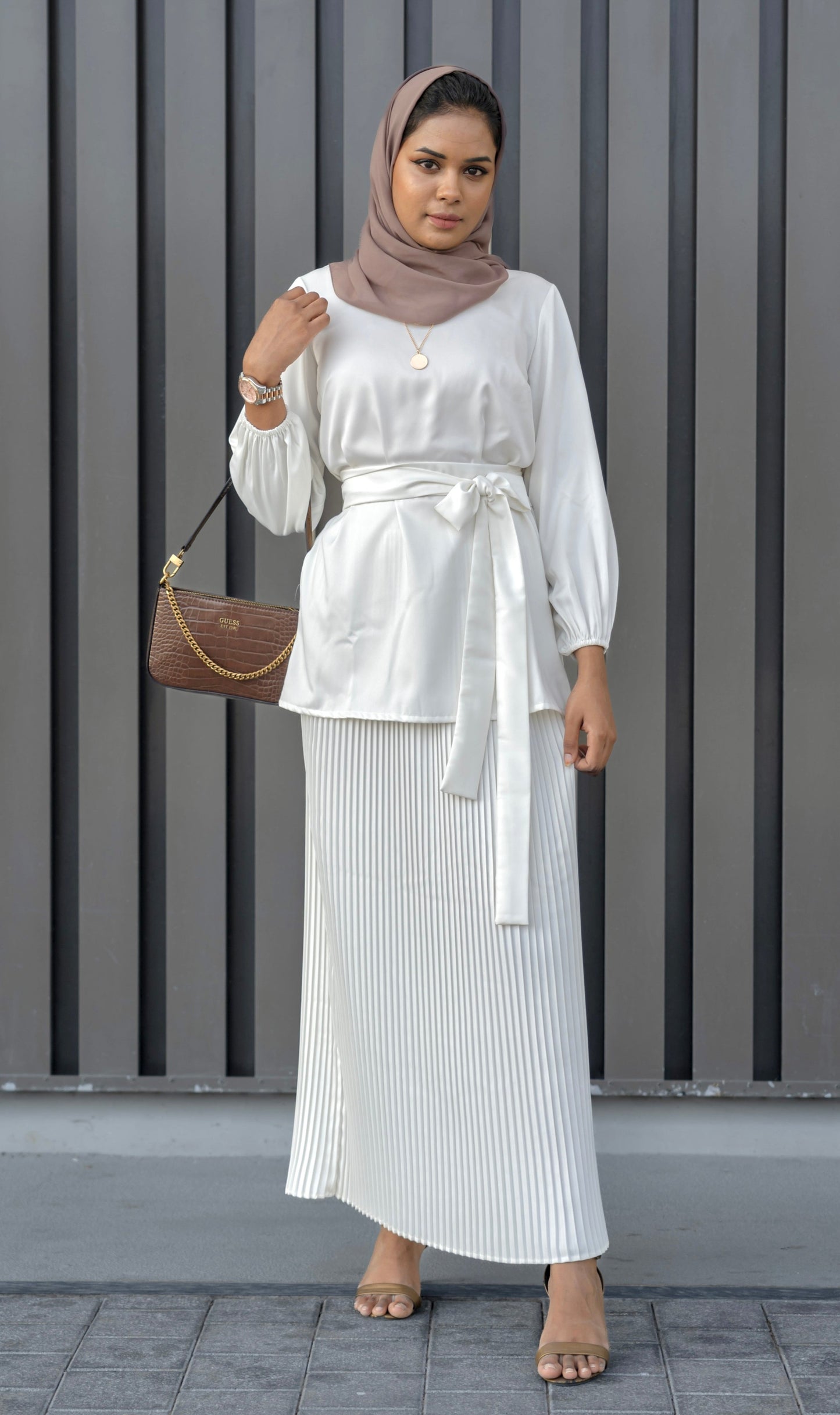 Hera White Coord Skirt Set