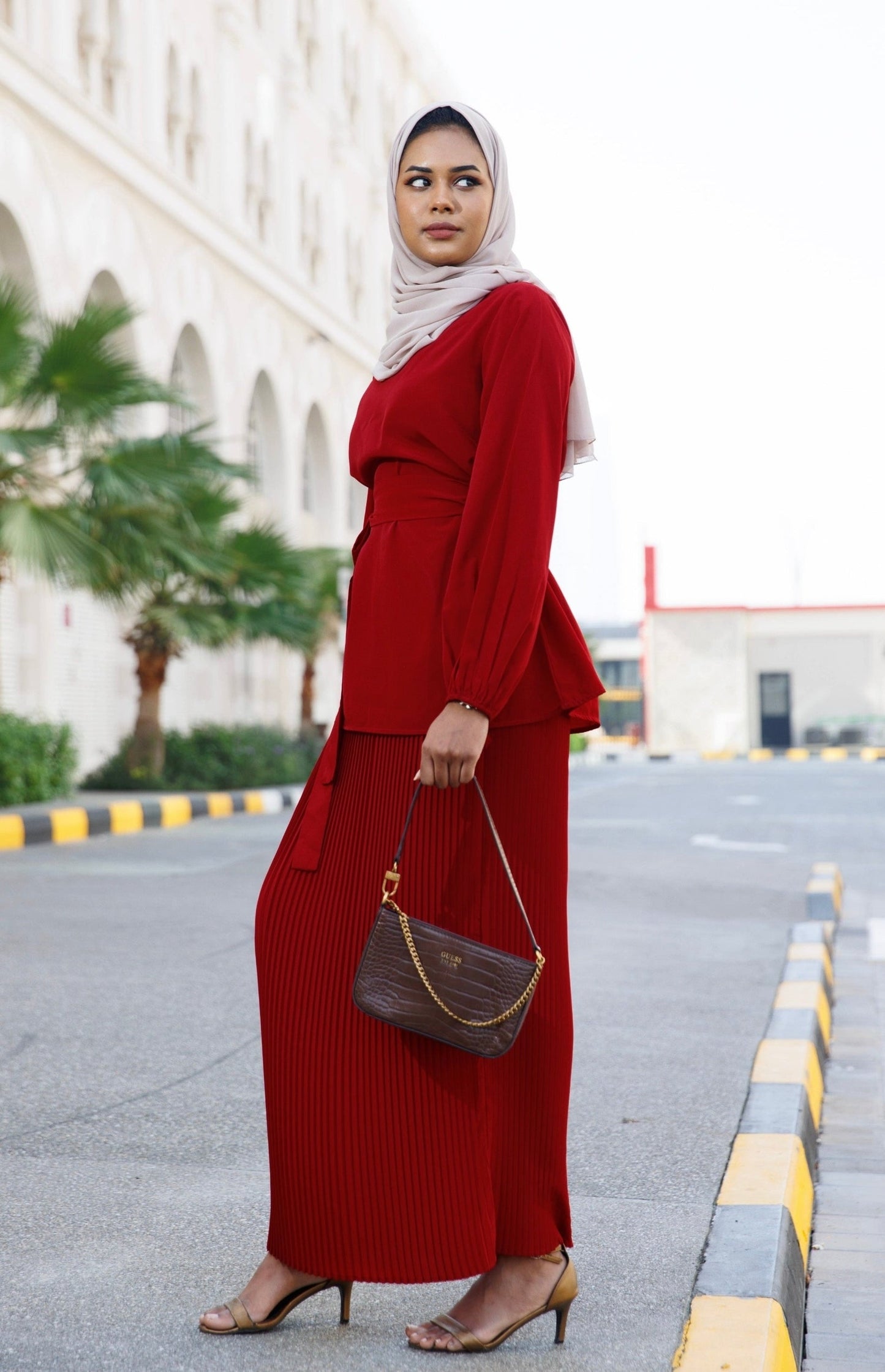 Hera Coord Skirt Set - Red